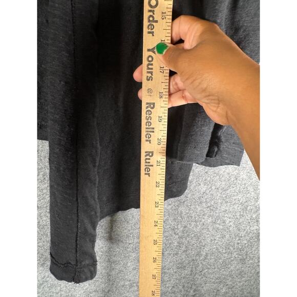 Chico's Sweater Women Large Black Linen Blend Long Sleeve Cardigan Natural - Picture 5 of 7